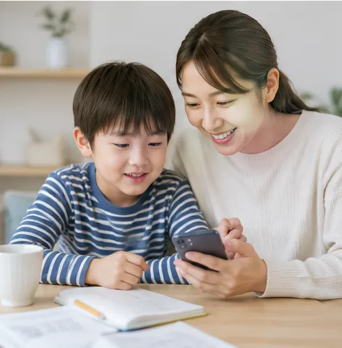 子供とお母さん